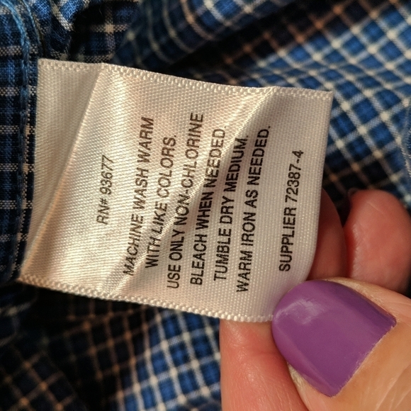 Claiborne Men's Short Sleeve Button Down Plaid Shirt Size Large - Picture 5 of 7